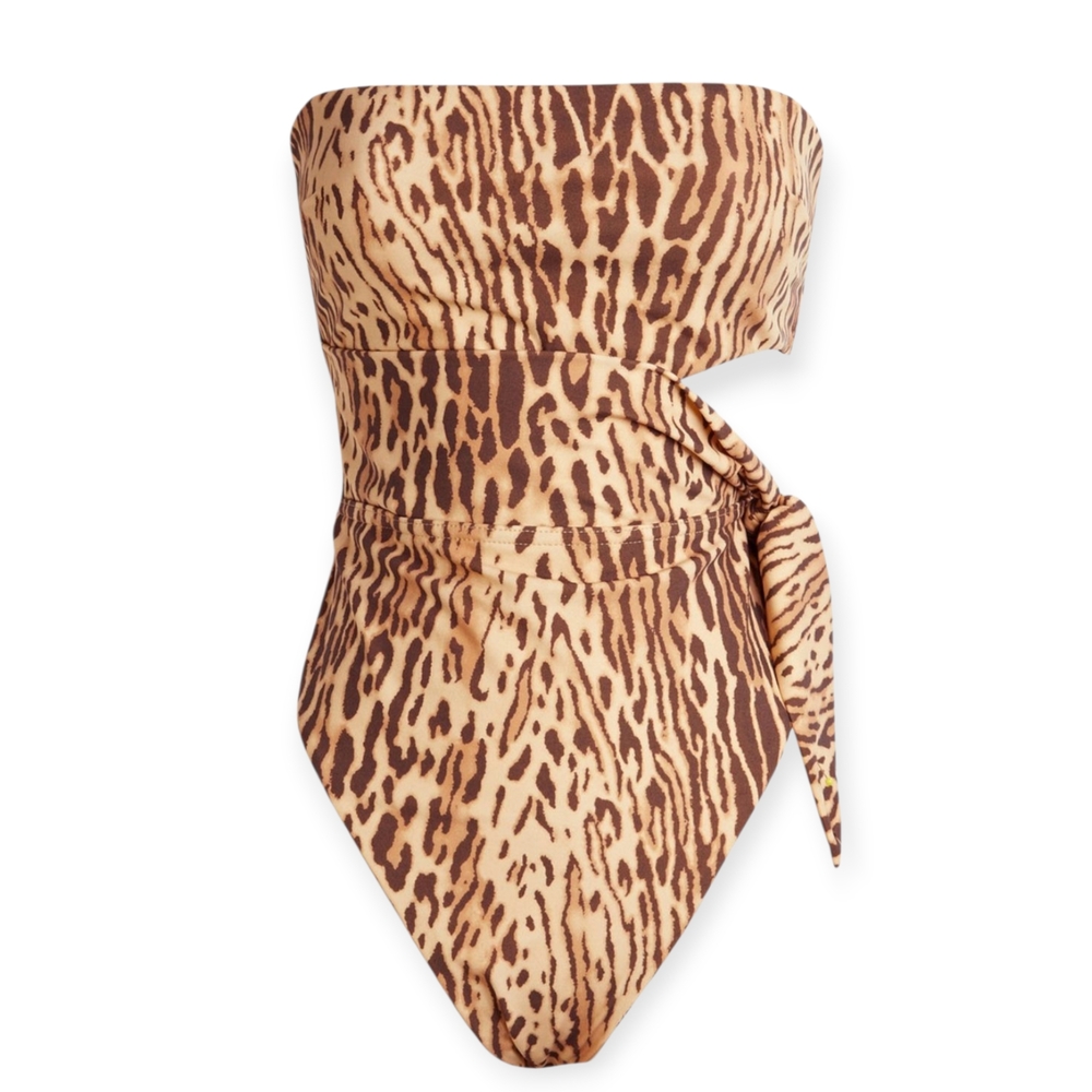Zimmermann Brown Leopard One Piece Swimsuit